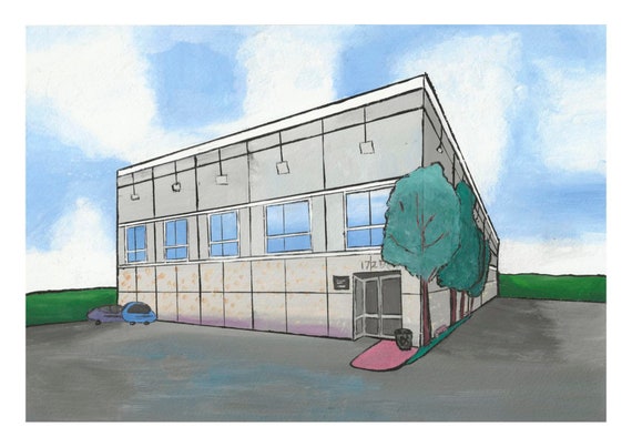 The Office Pam's Watercolor Dunder Mifflin Scranton 