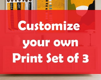 African Art, CUSTOM Set of 3, Get your own Set, Abstract African Art,  Print Set, Gift Idea, Customize your own set of 3
