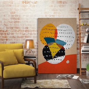 Colorful Abstract African Artwork, Afro Pattern Art, Mid century Illustration, Contemporary Collage Print, African heritage Poster