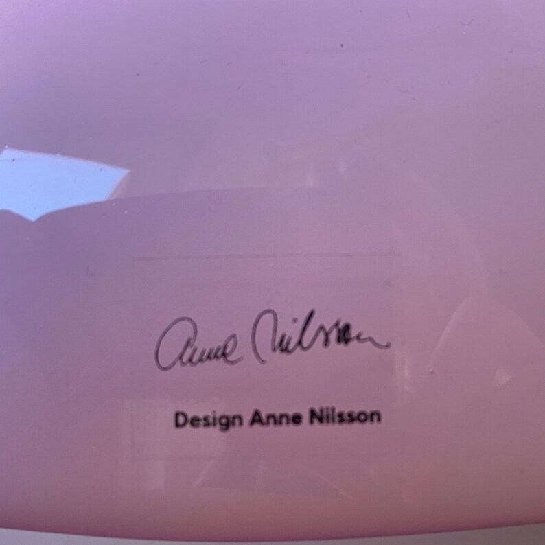 Handmade Pink Glass Vase by Anne Nilsson for Ikea Etsy