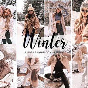 5 Winter Presets for Lightroom Mobile and Lightroom Desktop, christmas presets, holiday presets, snow preset, winter lightroom, white preset