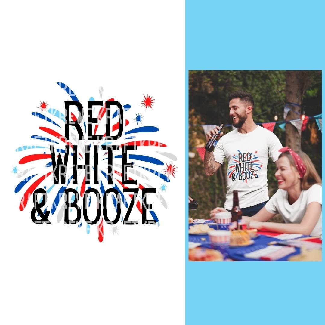 Red White and Booze SVG Instant Download Memorial Day SVG - Etsy