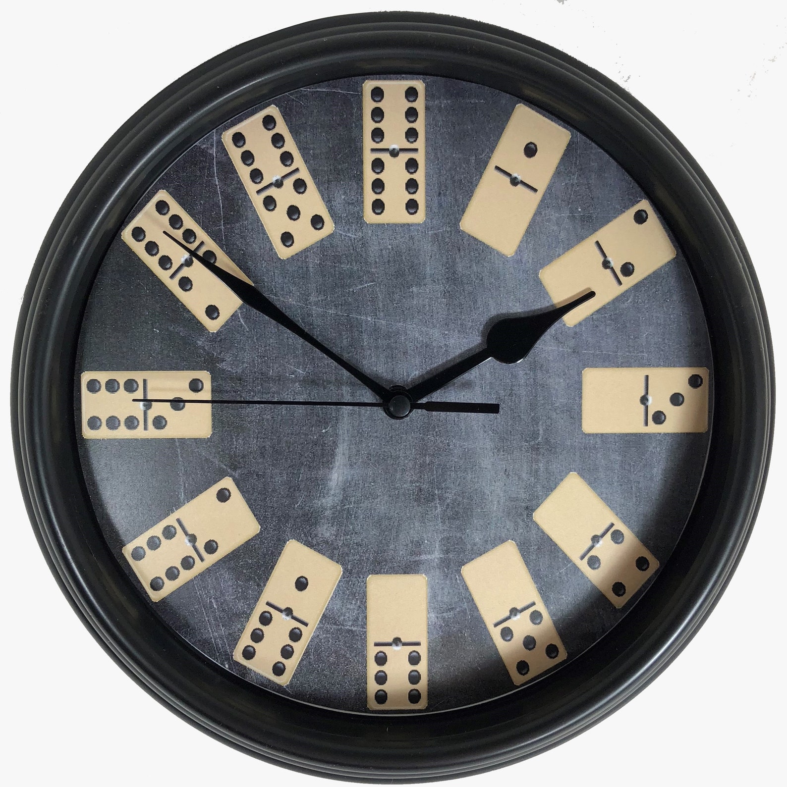 DOMINO Wall Clock, Dominoes Novelty Wall Clock, Personalized Dominoes