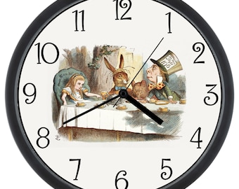 Reloj de pared para habitación infantil de Alicia en el País de las Maravillas, reloj novedoso, regalo único, reloj para habitación infantil, reloj para bebé, reloj rosa para habitación infantil, regalo para habitación infantil, baby shower