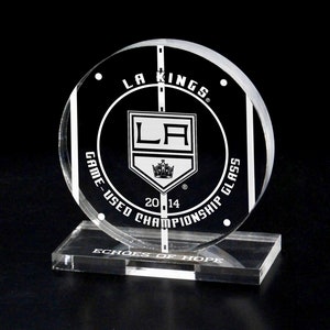 2014 Los Angeles Kings Game-Used Championship Glass