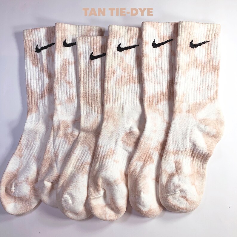Neutral Nike Socks/tie Dye/block Etsy UK