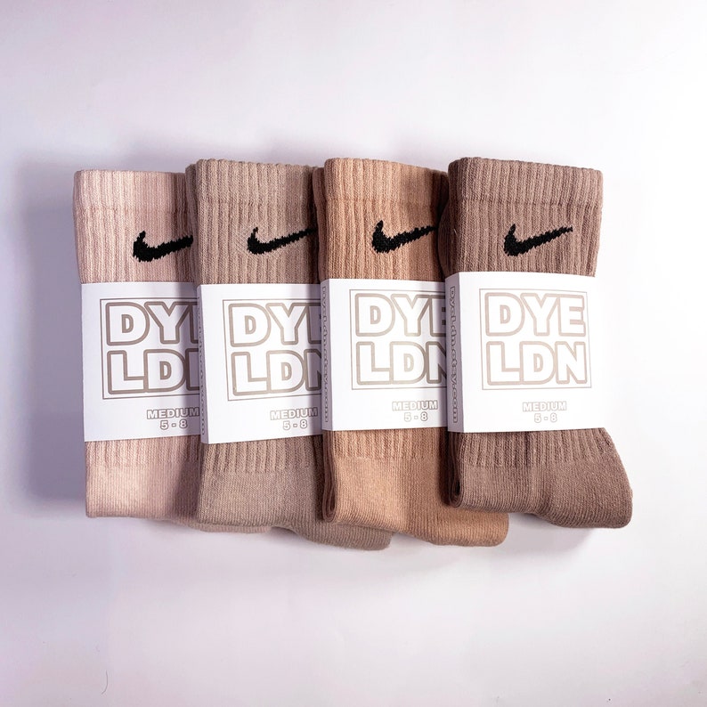 Neutral Nike Socks/tie Dye/block Etsy UK