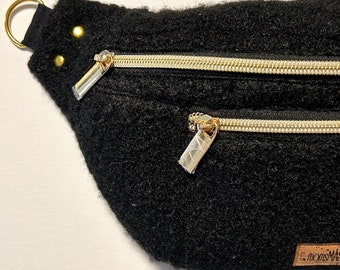 ONE Roomy Belt Bag|Fanny Pack|Hipster|Bum Bag w/3 zipper pockets|adjustable webbing strap w/slider|metal hardware|Gift for Mom|Gift for Teen
