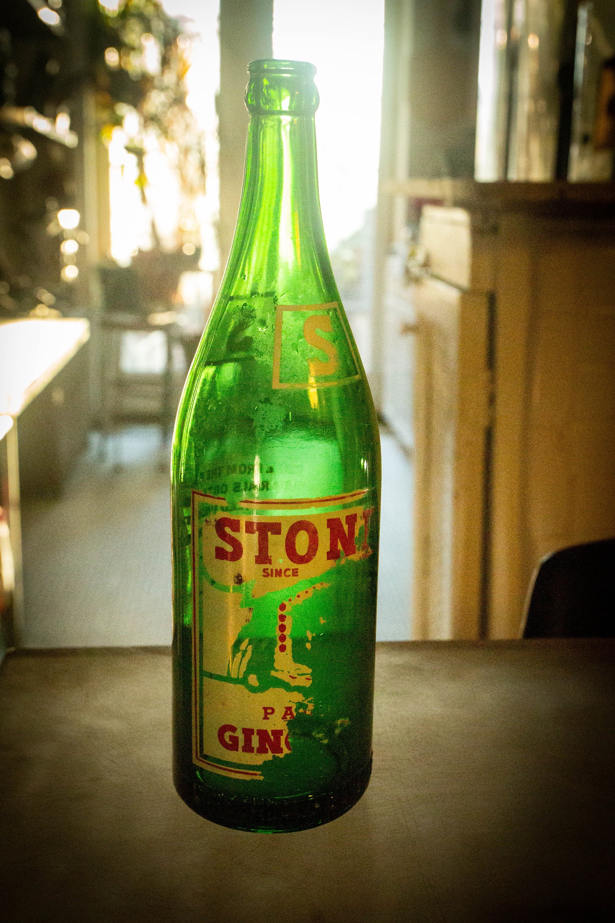1950s Green Vintage Big Giant Cola Soda Bottle