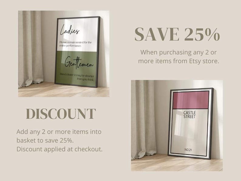 Boho Bathroom Print: Abstract Women, Botanical Leaves image 8