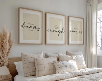 Positive Quote Prints: Teen Wall Art, Set of 3