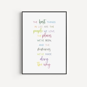 The best things in life quote print | Wall Art | Bedroom Prints | colourful quote | Wall Art | High Quality | FREE P&P (002)