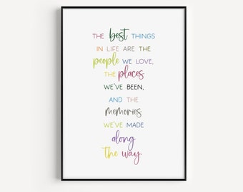 Inspirational Quote Print, Rainbow Typography, Teen Wall Art