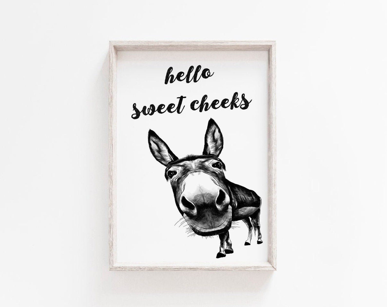Funny Bathroom Donkey Quotation Print Bathroom Wall Art Etsy UK