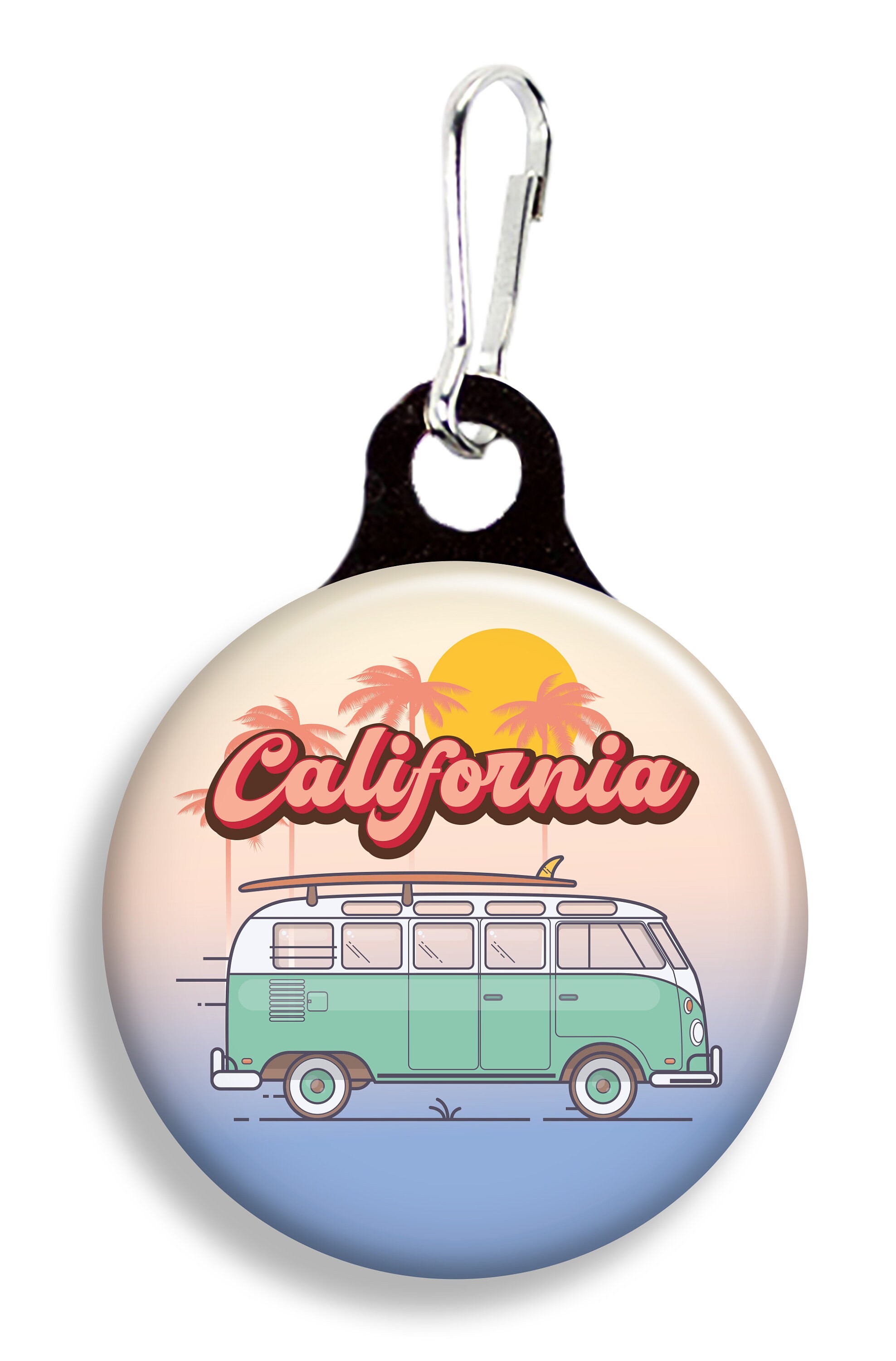 California Surf Wagon Collar Charm for Dogs and Cats