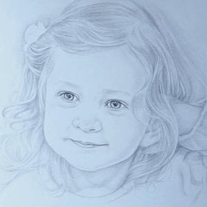 Pencil portrait from photo, Hand drawn portrait, Custom portrait,Father&#39;s Day Gift,Wedding gift, pencil drawing from photo, Anniversary Gift