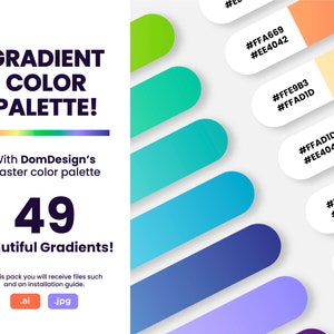 Adobe Illustrator - Gradient Color Palette Swatches DOWNLOAD