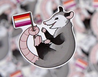Lesbian Pride Possum Sticker | LGBT Pride | Pride Flag Sticker