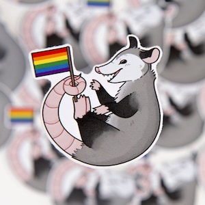 Gay Pride Possum Sticker | LGBT Pride | Pride Flag Sticker