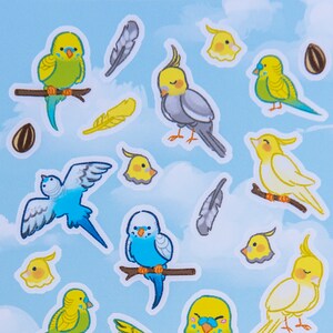 Bird Sticker Sheet | Cute Bird Stickers | Vinyl Bird Stickers for Laptops + Journals