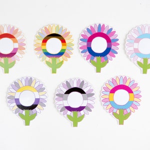 Pride Flowers Sticker Collection | LGBT Pride | Pride Flag Stickers