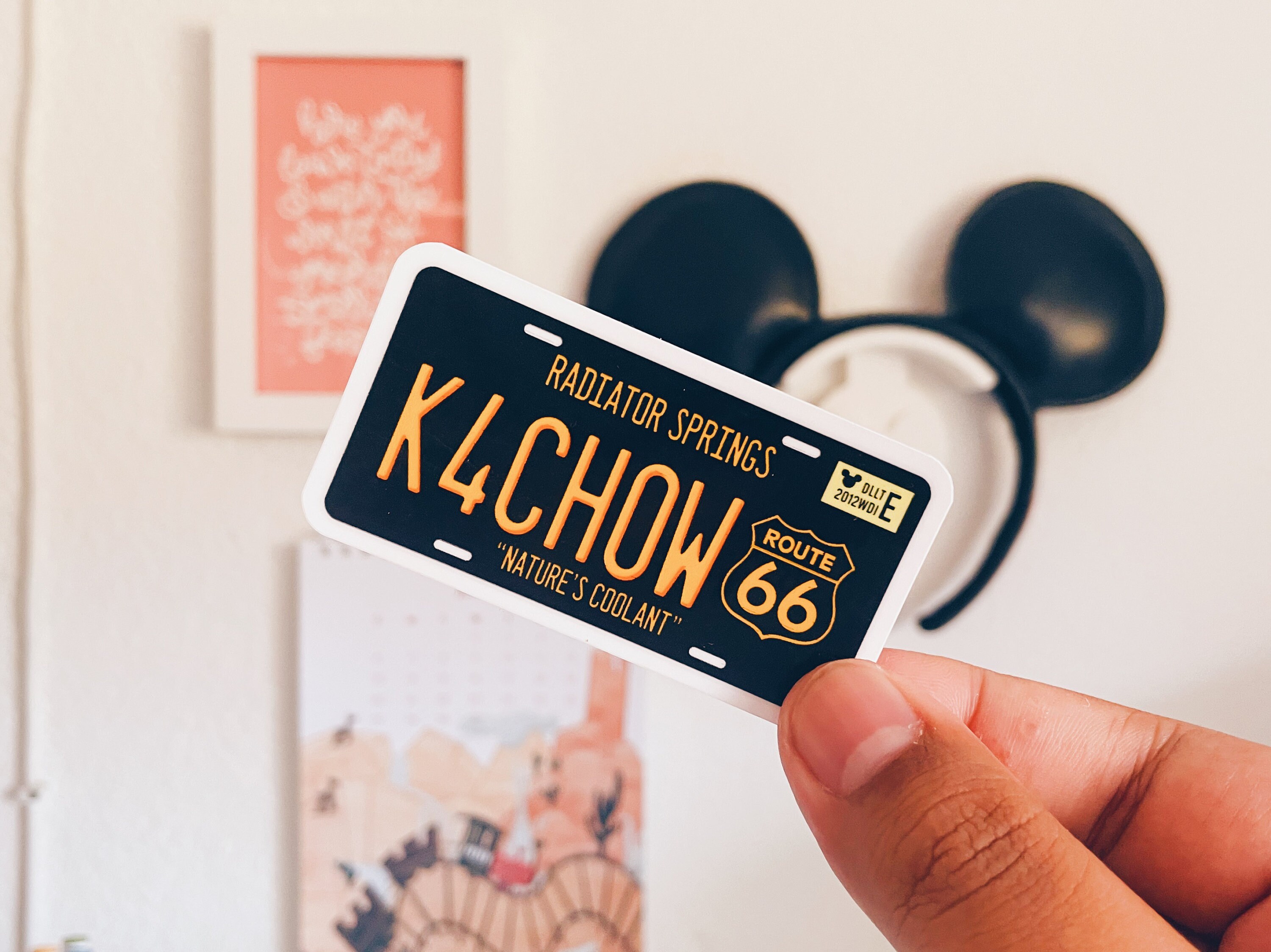 Ka-Chow Cars Land Radiator Springs License Plate Sticker | Disney Wat…