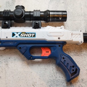 3D print files only——XShot X-Shot Hawk Eye blaster 3 darts inline clip and buffer tube kit