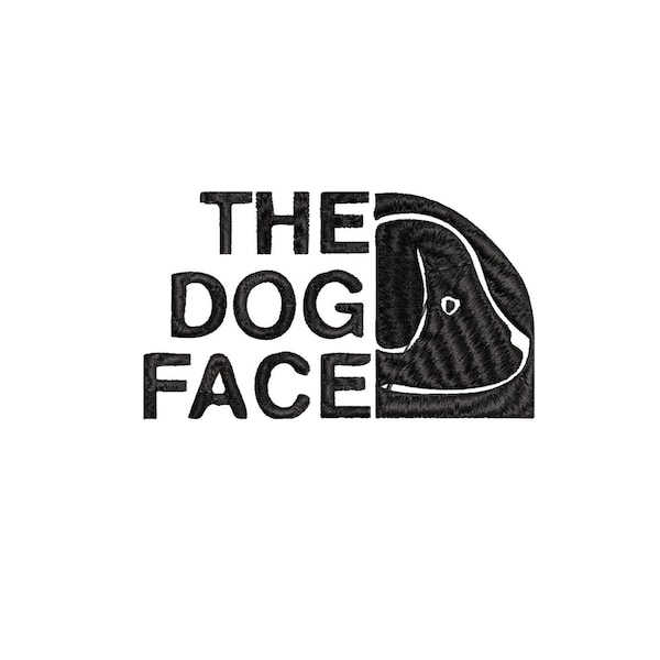 Digital Download 4 sizes the dog face Machine Embroidery Design funny trendy logo cat lover gift in multiple formats pes jef hus dst pet