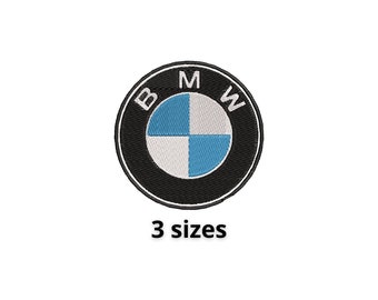 Abzeichen Auto BMW. Maschinenstickerei-Design. Dateien: Pes, Jef, Sew, VIP, DST.