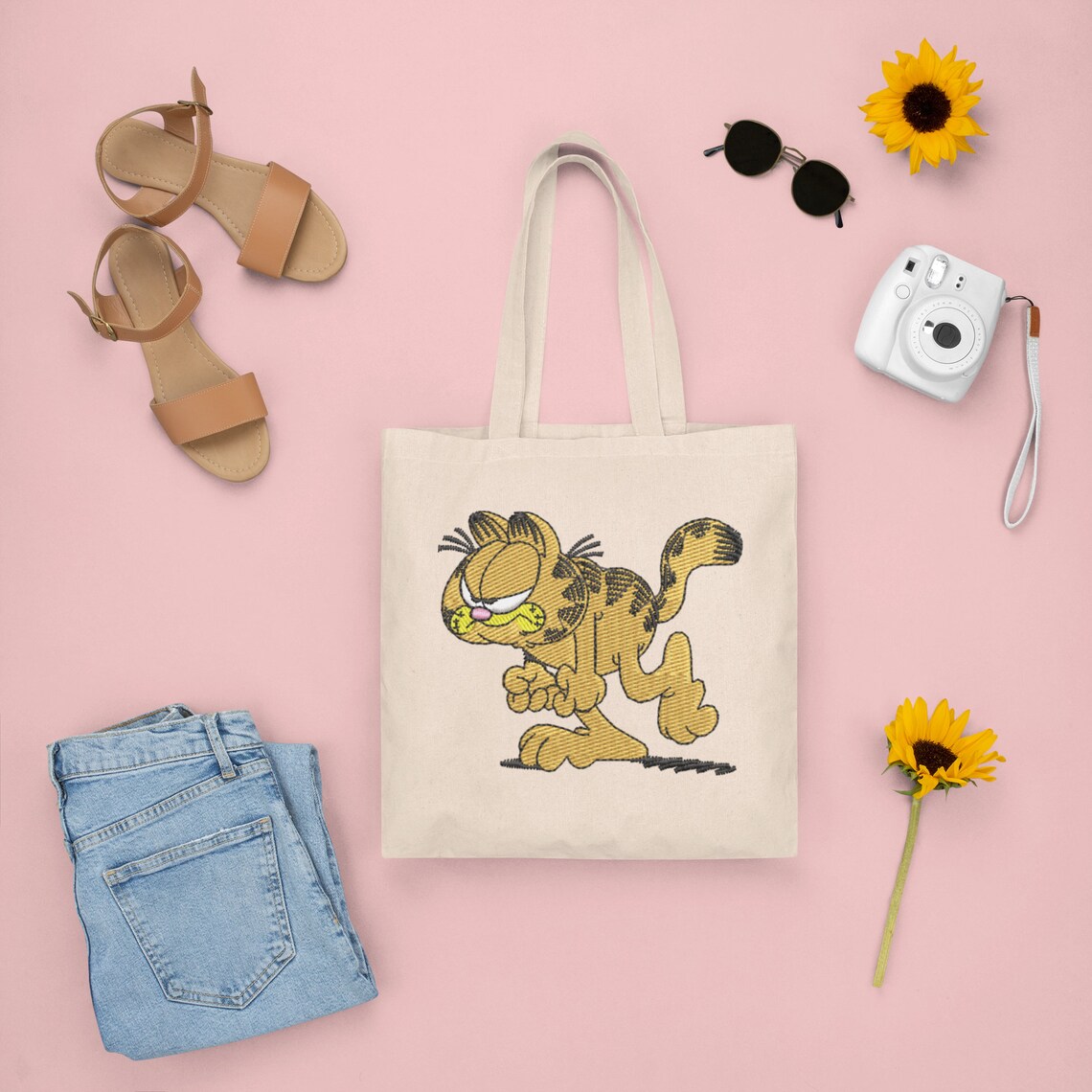 Garfield Machine Embroidery Design Pattern Garfield Digitized Etsy