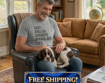 English Springer Spaniel shirt, English Springer dog dad shirt, Springer Spaniel dad tee, dog dad gift, Father's Day gift