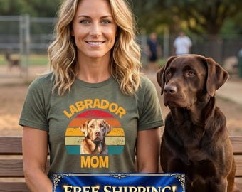 Chocolate Lab Shirt, Labrador Mom Shirt, Dog Mom Tee, Chocolate Labrador Gift, Mother's Day Gift, Dog Lover Shirt