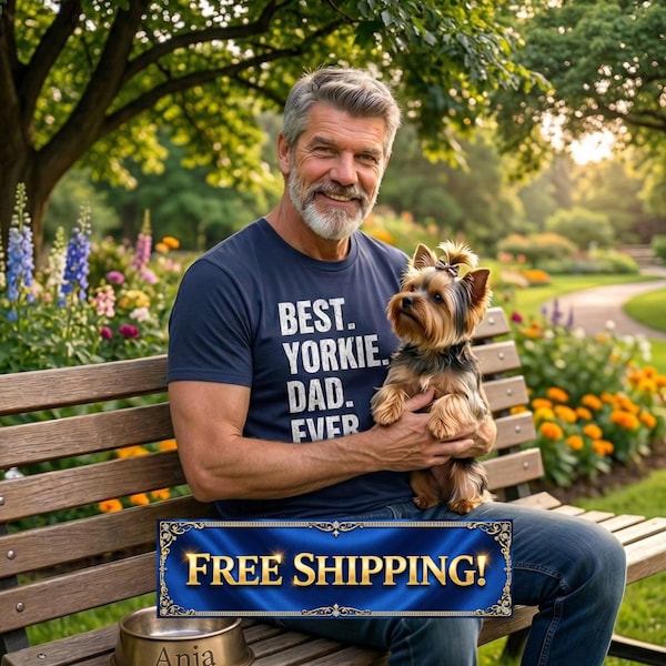 Yorkie Shirt, Dog Dad Shirt, Yorkshire Terrier Shirt, Funny Yorkie Dad Shirt, Yorkie Gift