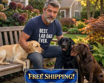 Lab Dad Shirt, Labrador Retriever Dog Dad Shirt, Funny Lab Dad Gift, Father's Day Gift for Dog Dad, Yellow Chocolate Black Lab