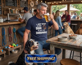 Bernedoodle shirt, Dog dad shirt, Funny beer dog shirt, Bernedoodle dad gift, Dog lover tee, Father's Day gift