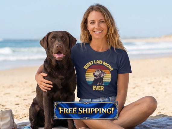 Chocolate Lab Mom Shirt, Dog Mom Shirt, Best Lab Mom Ever Tee, Chocolate Labrador Gift, Chocolate Lab Gift, Mother's Day Gift