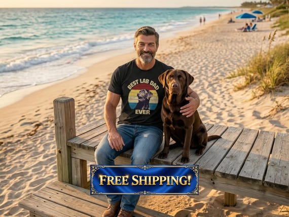 Chocolate Lab Shirt, Chocolate Lab Dog Dad Shirt, Chocolate Lab Dad Gift, Labrador Shirt, Dog Dad Gift, Father;s Day Gift