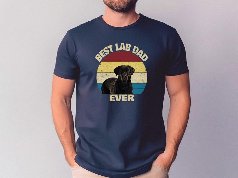 Black Lab Shirt for Dog Dad| Best Lab Dad Ever | Dog Dad gift for the Black Lab Dad | Labrador Gifts | Labrador Shirt image 5