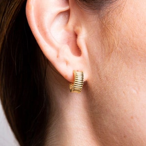 Charlotte Bold Hoops Gold Hoops Earrings Perfect Simple Earrings Everyday Earrings Gifts for her Birthday Gifts for Mom