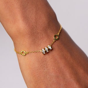 3 Diamond Cut Bracelet Gold Bracelet Perfect for Everyday Wear Best Gift for Her