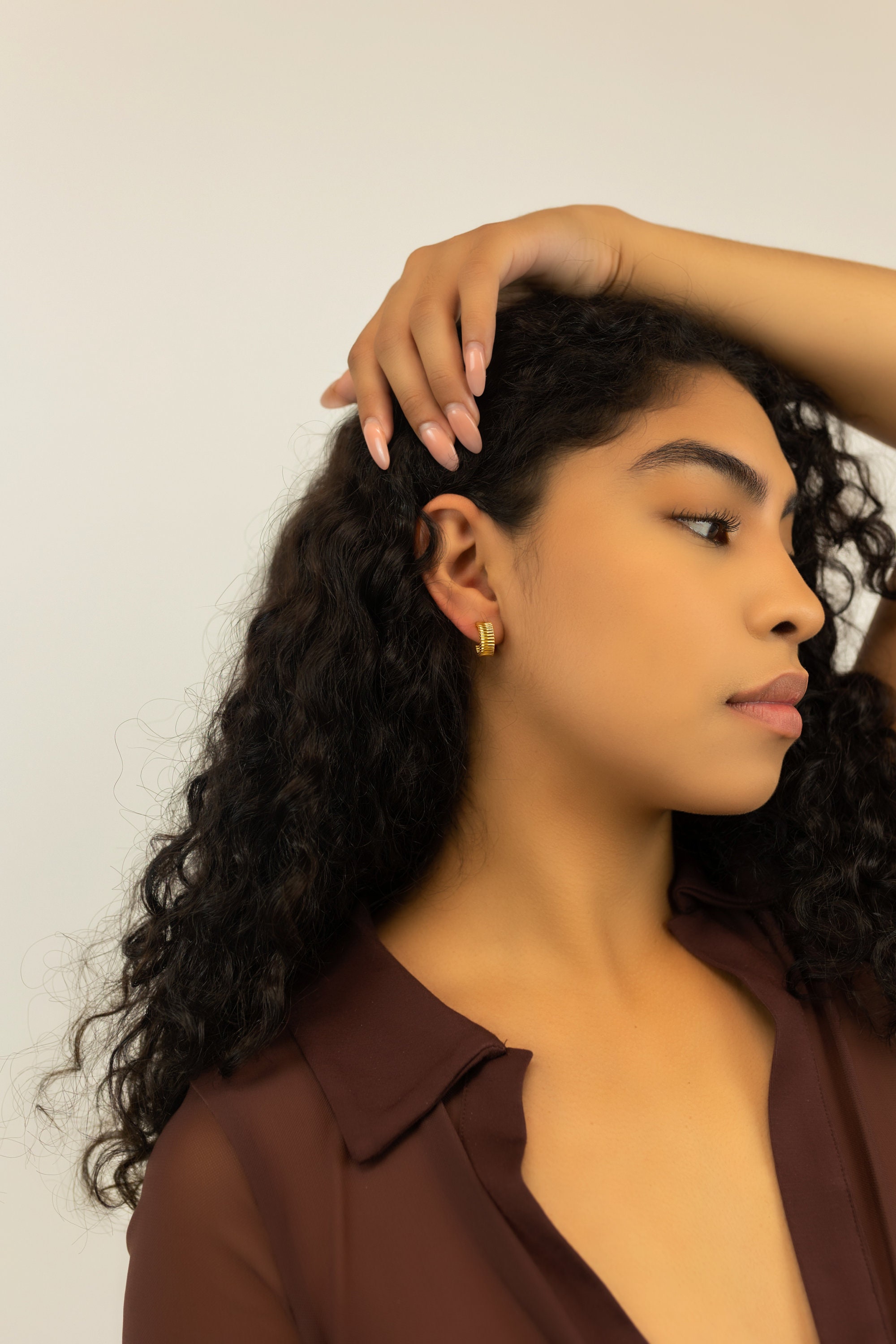 Charlotte Bold Hoops Gold Hoops Earrings Perfect Simple