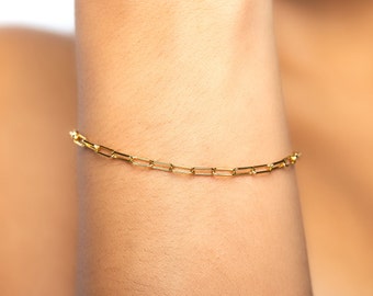 Paperclip Bold Chain Bracelet Gold Bracelet Perfect for Everyday Wear Best Gift for Her