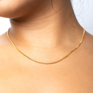 Rolo Chain Necklace Gold Necklace Perfect for Everyday Wear Simple Wedding Jewelry Gift for Her Gift for Mom
