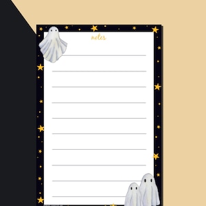 Halloween Briefpapier | Herbst Papeterie | Niedliche Herbst Briefpapier | Notizblöcke | Herbst Notizblöcke | Notizen machen | Niedliche Geister