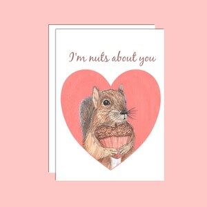 Leuke eekhoornkaart | Kaart voor haar | Kaarten voor vriendin | Dierenvriendkaarten | Liefdeskaart | Aquarelkaart | Kaart voor vrouw | Kaart voor echtgenoot