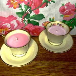 Mini Teacup Candle Gift Cottagecore Shabby Chic