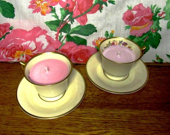 Mini Teacup Candle Gift Cottagecore Shabby Chic