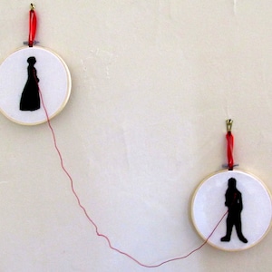 Invisible String: Jane Eyre inspired embroidery hoop art