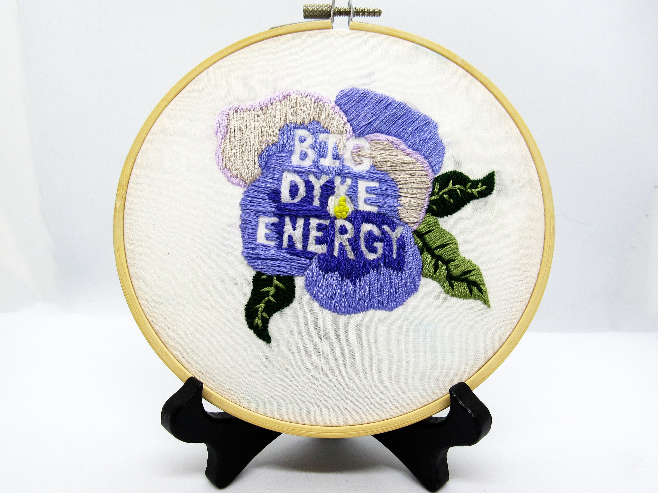 Lesbian Pride Embroidery Art
