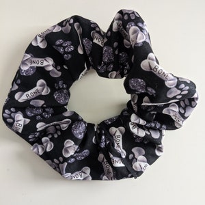 Paw Prints and Dog Bones Hair Scrunchie